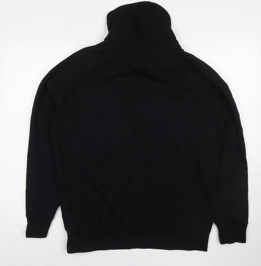 Divided by H&M Mens Black Cotton Pullover Sweatshirt Size M - Geometric Detail