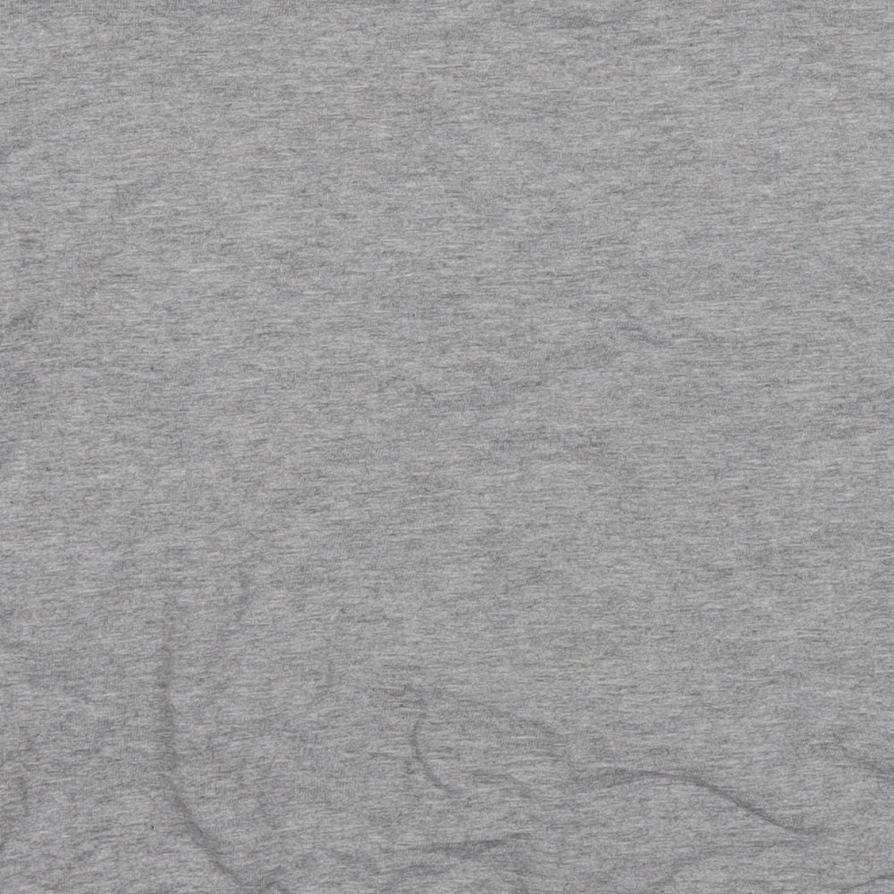 Brand and care label for ASOS women’s grey cotton pullover sweatshirt, size UK 16, pullover