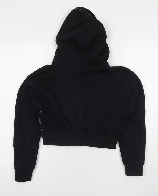 Lounge Womens Black Cotton Full Zip Sweatshirt Size S Zip