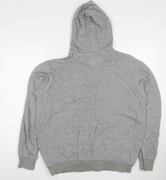 Raca Mens Grey Cotton Pullover Hoodie Size L