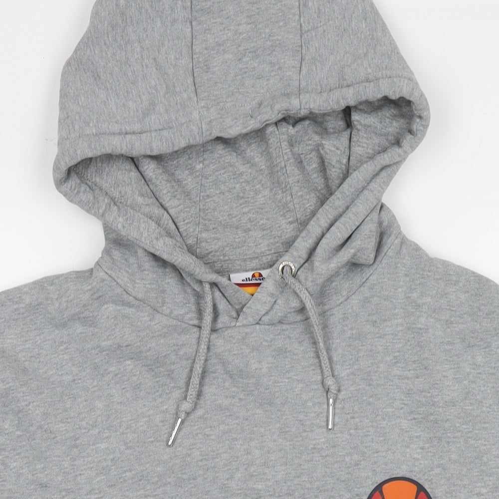 ellesse Mens Grey Cotton Pullover Hoodie Size M