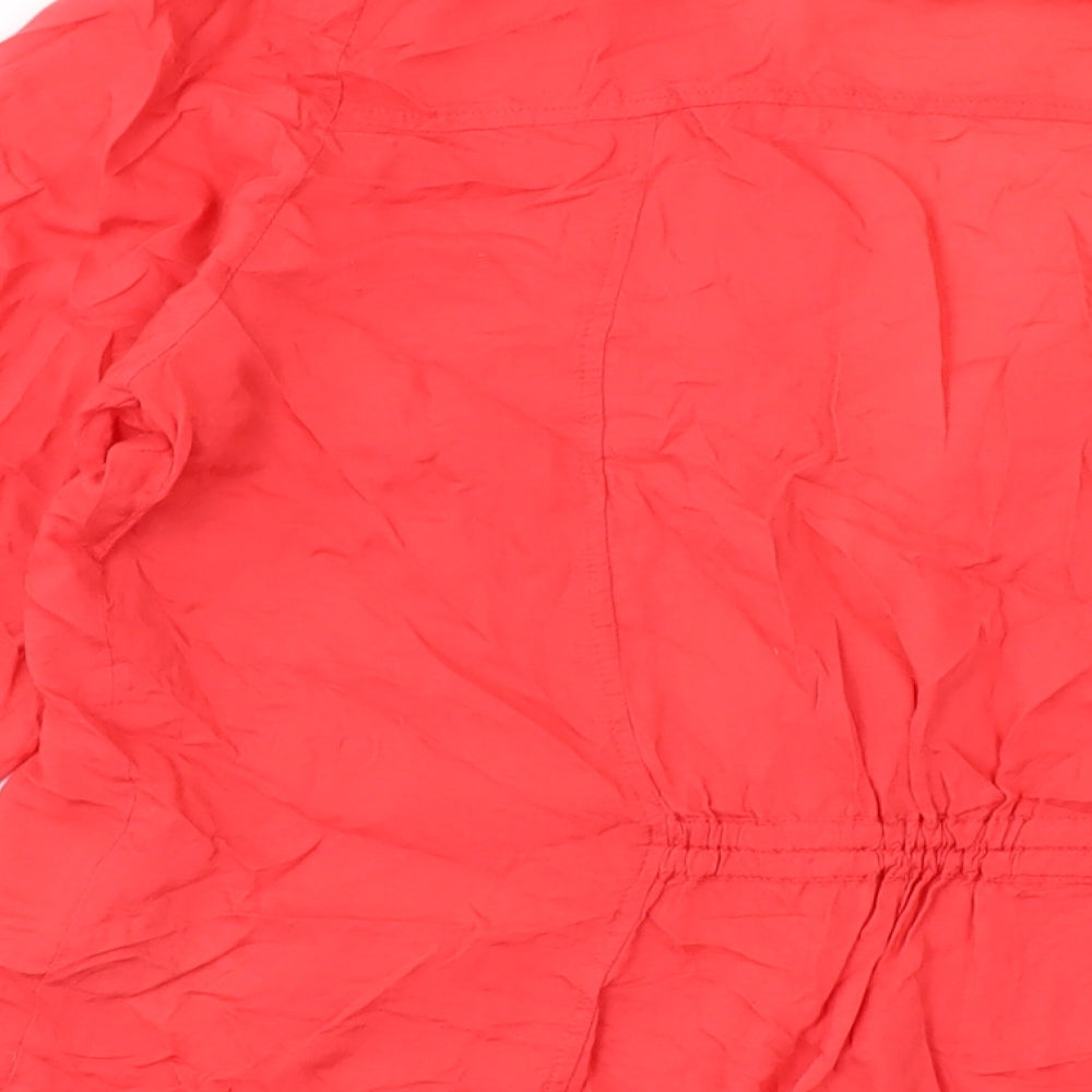 VERO MODA Womens Orange Viscose Basic Blouse Size XL V-Neck