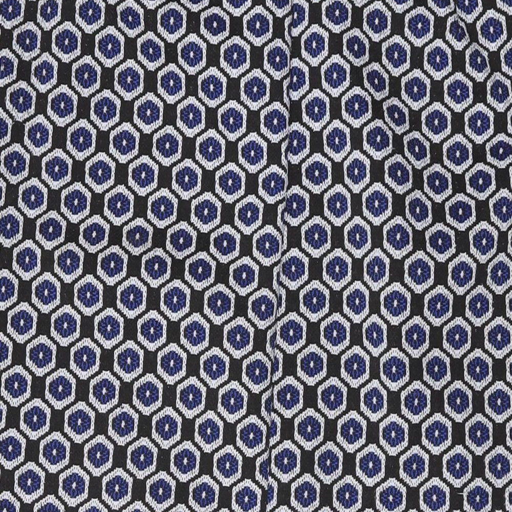 Marks and Spencer Womens Blue Geometric Polyester Straight & Pencil Skirt Size 36 in