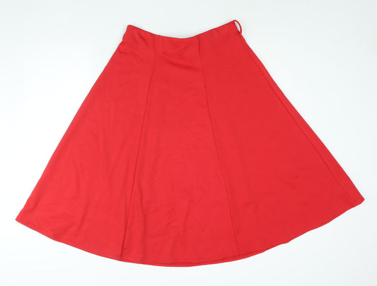 Beales Womens Red Polyester A-Line Skirt Size 30 in