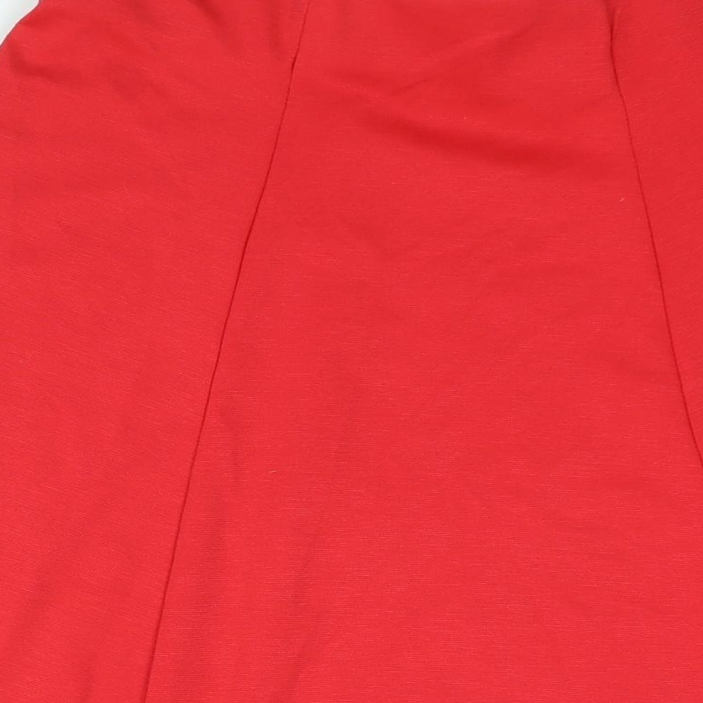 Beales Womens Red Polyester A-Line Skirt Size 30 in