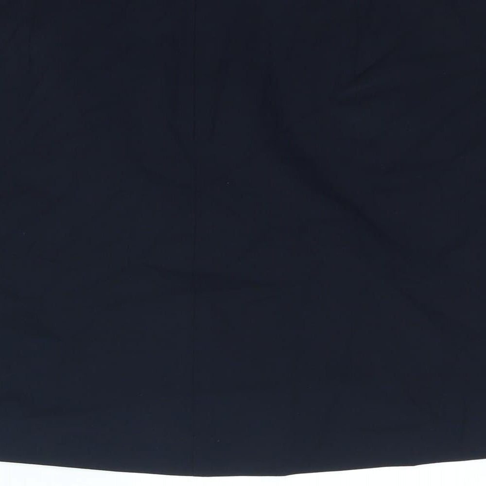 Marks and Spencer Womens Blue Polyester A-Line Skirt Size 10 Zip