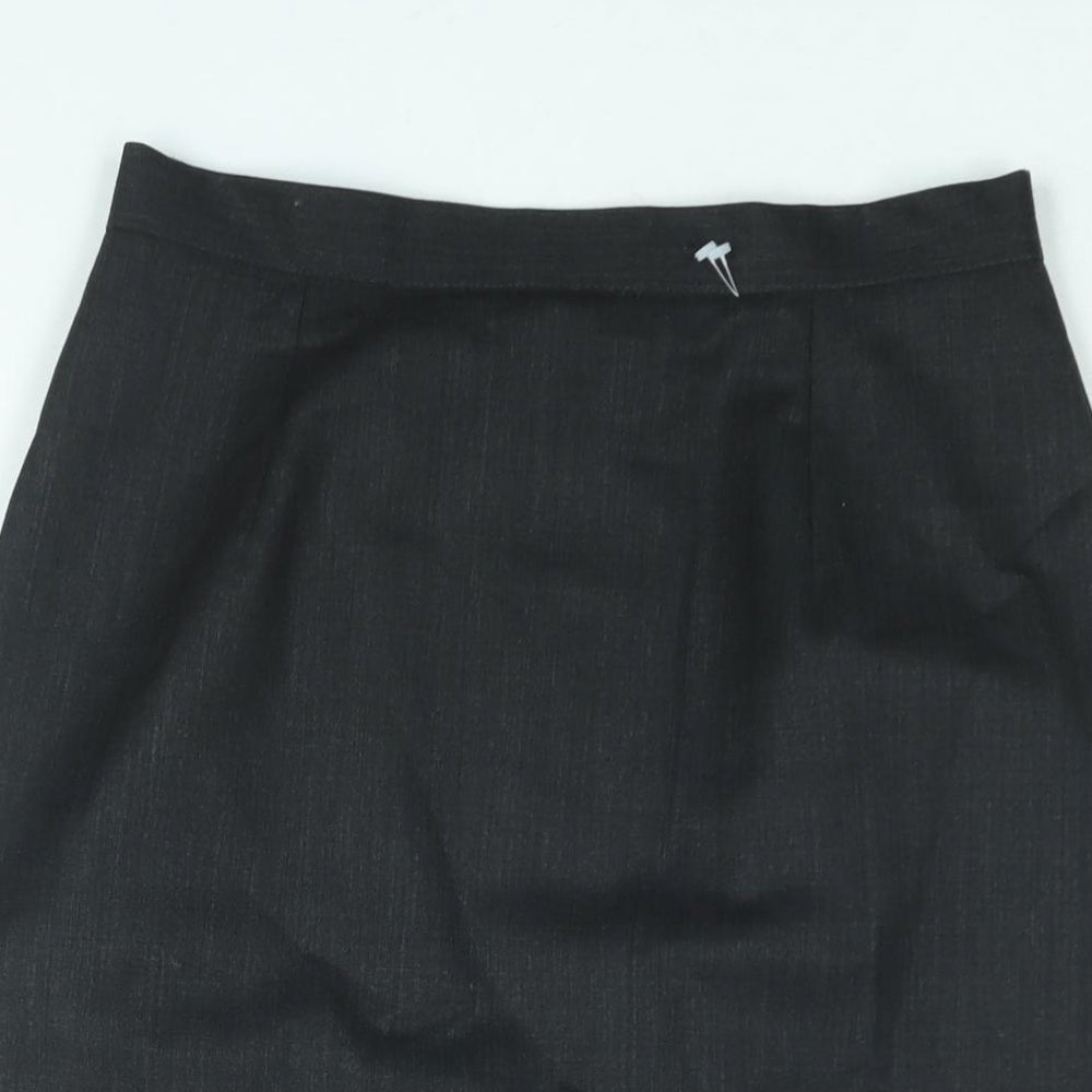 Racing Green Womens Grey Polyester Straight & Pencil Skirt Size 10 Zip