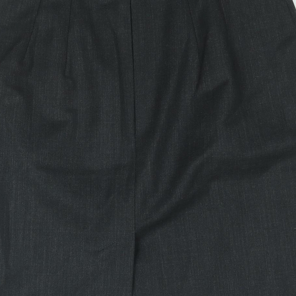 Racing Green Womens Grey Polyester Straight & Pencil Skirt Size 10 Zip