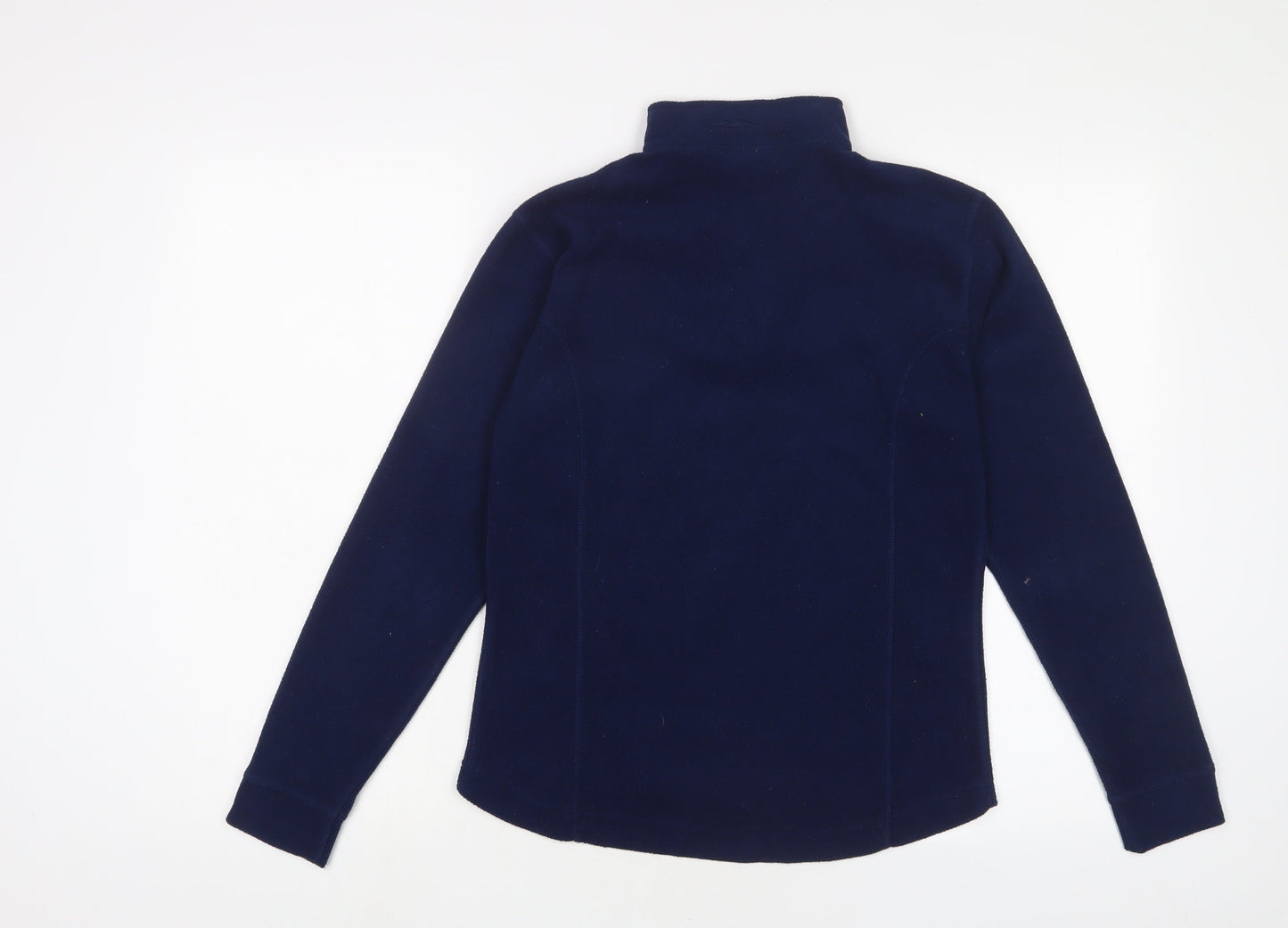 mountain river sea Womens Blue Polyester Pullover Sweatshirt Size 8 Zip