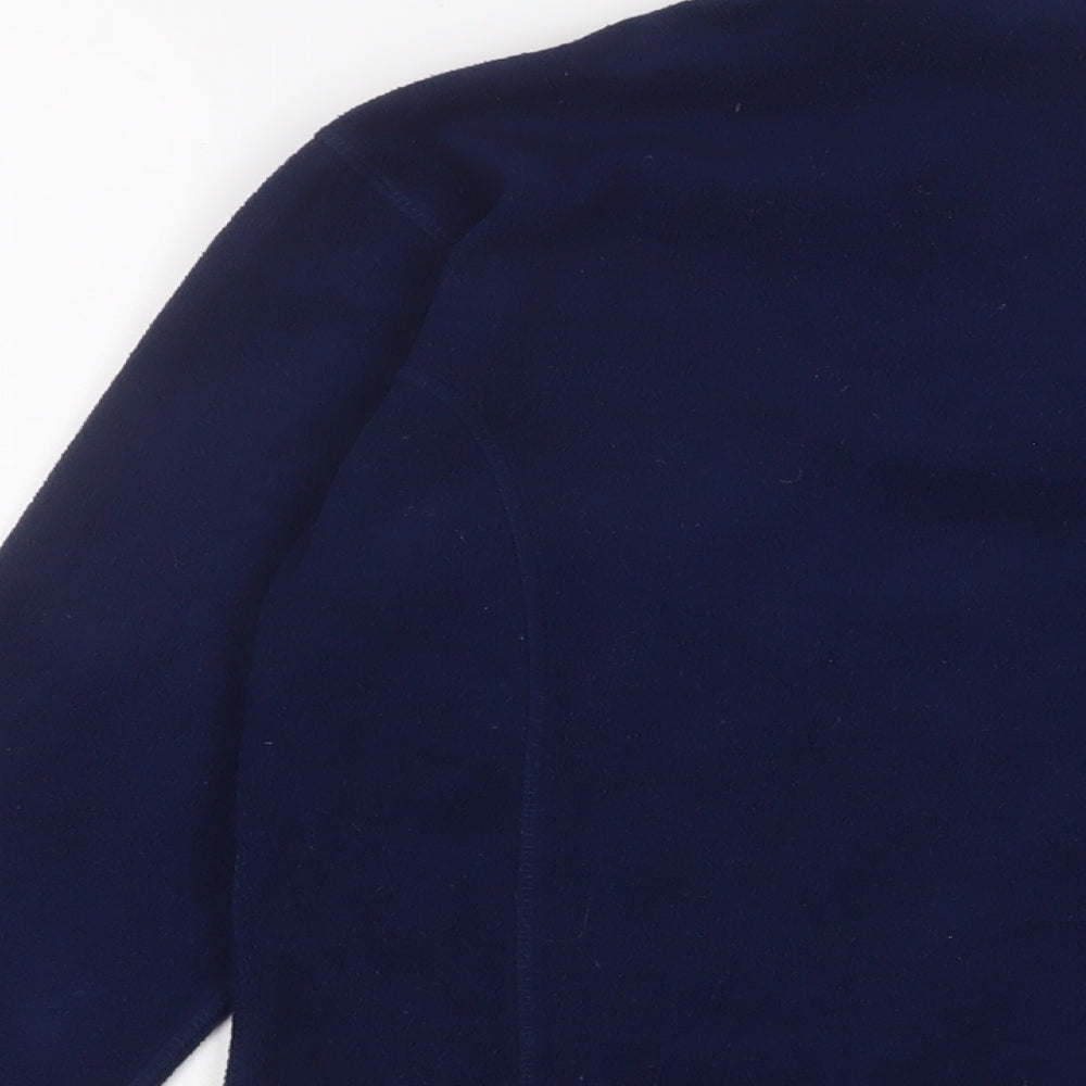 mountain river sea Womens Blue Polyester Pullover Sweatshirt Size 8 Zip