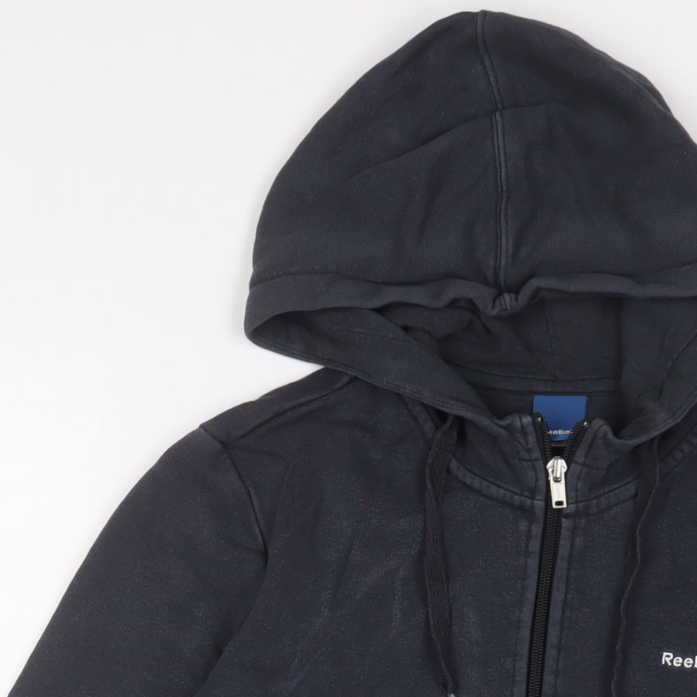 Reebok Mens Blue Cotton Full Zip Hoodie Size M