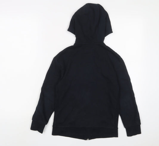 Marks and Spencer Boys Blue Cotton Full Zip Hoodie Size 9-10 Years Zip