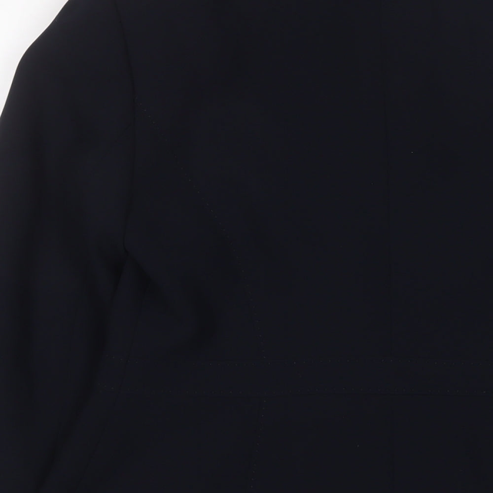 Linea Womens Blue Jacket Blazer Size 10 Button