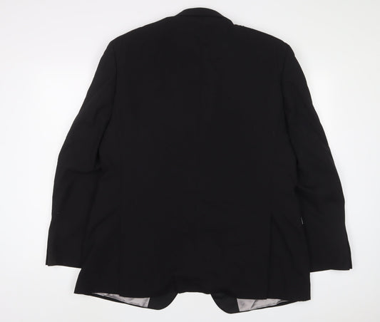Sovereign Code Mens Black Wool Jacket Suit Jacket Size 44 Regular