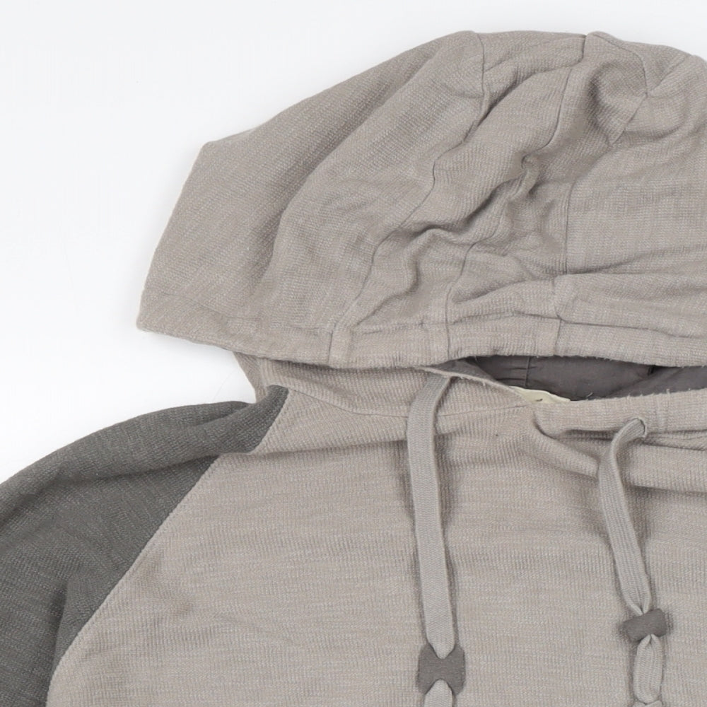 DKNY Pure Mens Brown Cotton Full Zip Hoodie Size L
