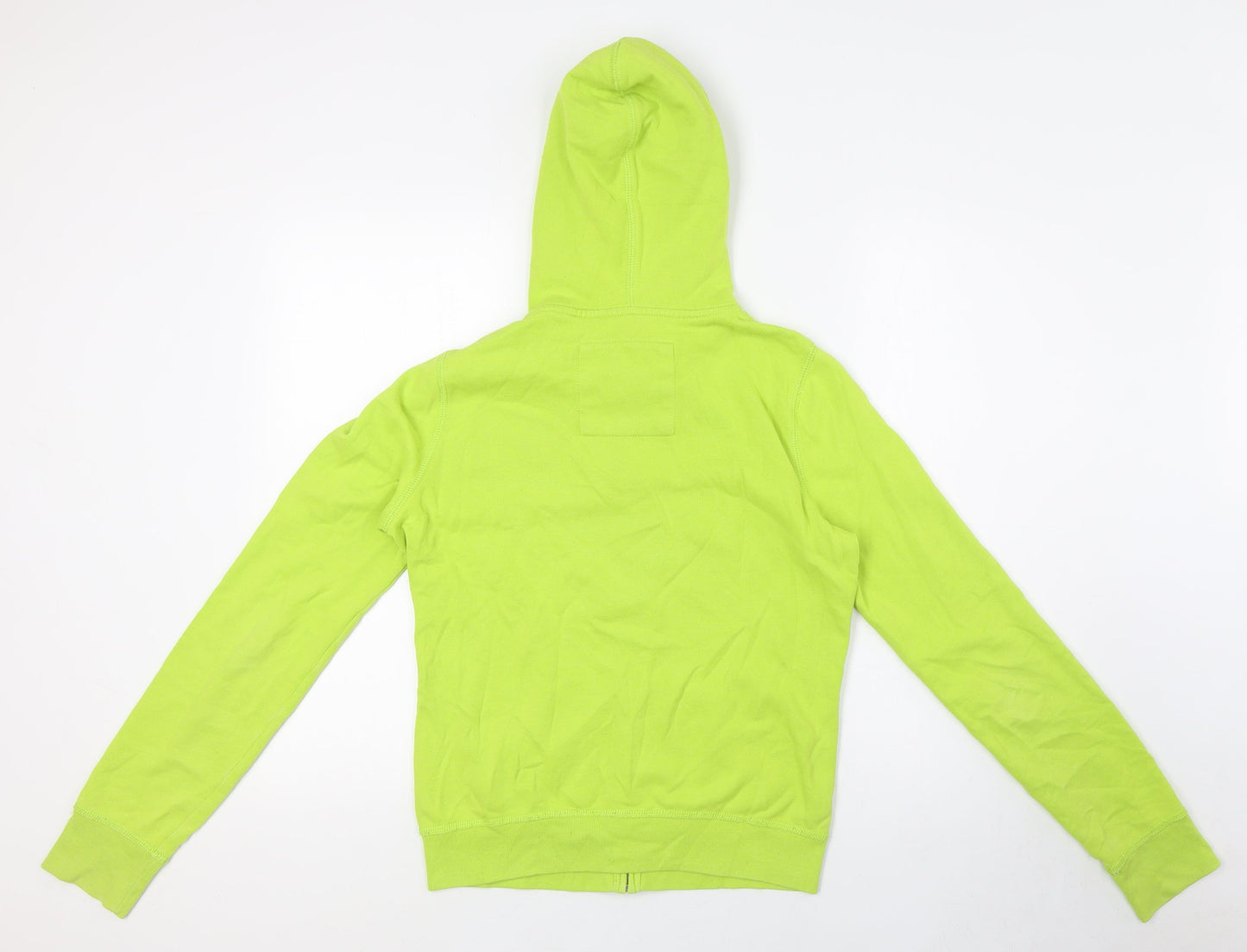 Hollister Mens Green Cotton Full Zip Hoodie Size M - Beach Relay