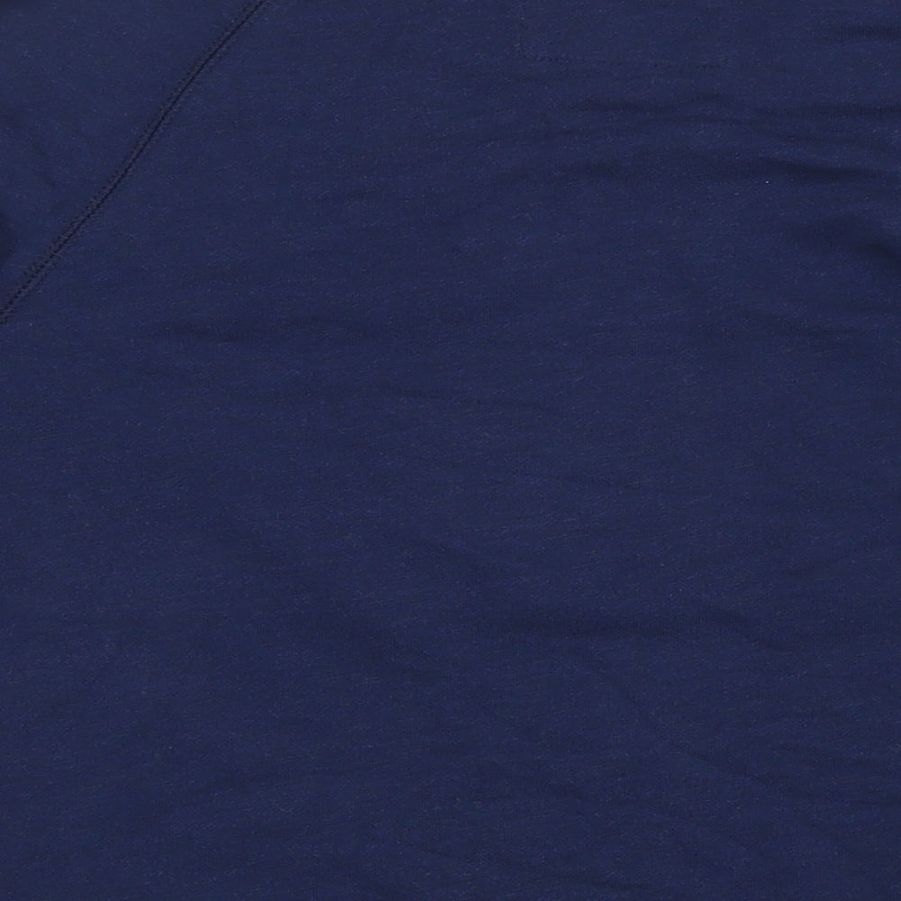 Hollister Mens Blue Cotton Pullover Sweatshirt Size S - Green Strip