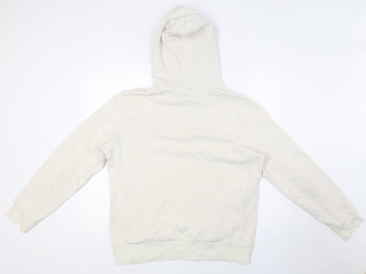 H&M Mens Ivory Cotton Pullover Sweatshirt Size M