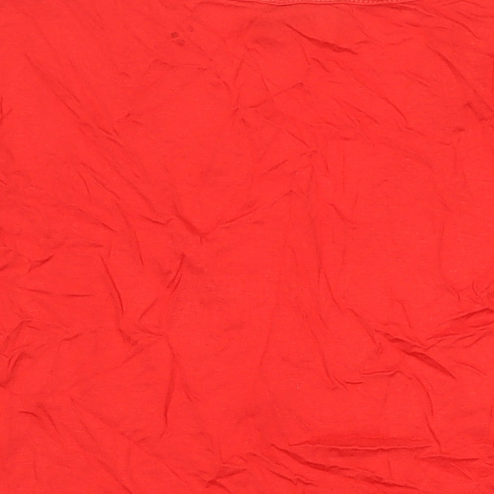 Klass Womens Red Viscose Tunic T-Shirt Size XL V-Neck - Lace Trims
