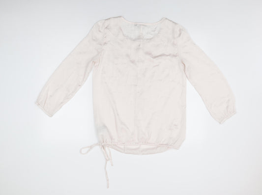 Gap Womens Pink Polyester Basic T-Shirt Size M Round Neck