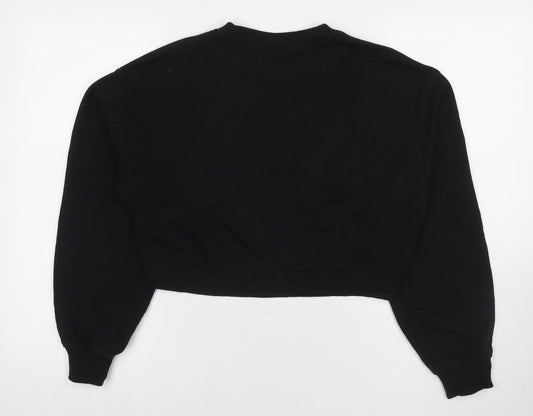 Divided by H&M Womens Black Cotton Pullover Sweatshirt Size S Pullover - Love