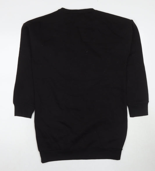 Be Jealous Womens Black Cotton Pullover Sweatshirt Size S Pullover - Let's Get Merry Christmas Tunic Size S/M