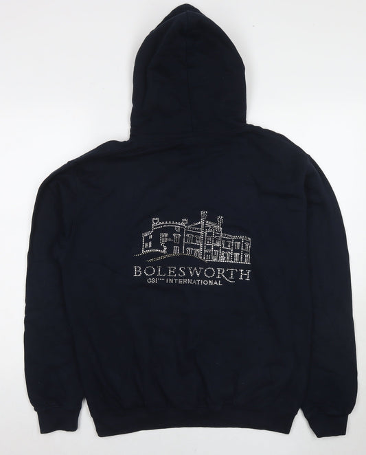 Bolesworth Womens Blue Cotton Pullover Hoodie Size M Pullover - Embellishment Detail