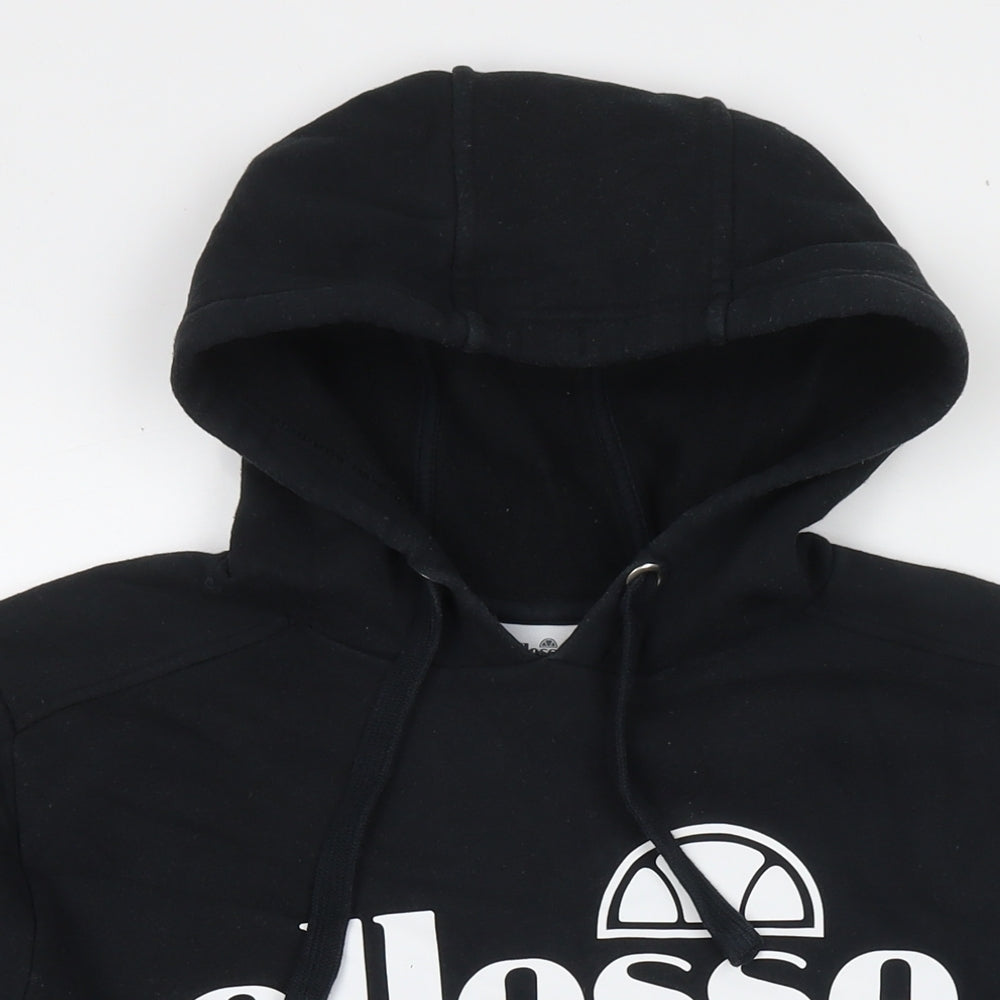 ellesse Womens Black Cotton Pullover Hoodie Size M Pullover
