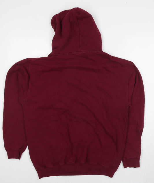 Legend Mens Red Cotton Pullover Hoodie Size M - Logo