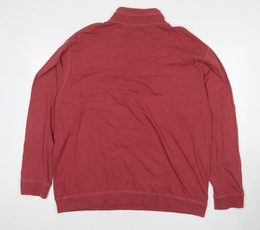 William&Brown Mens Red Cotton Pullover Sweatshirt Size XL