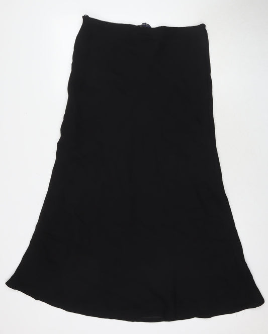 Sienna Womens Black Polyester Maxi Skirt Size L Zip - Embellishment Detail
