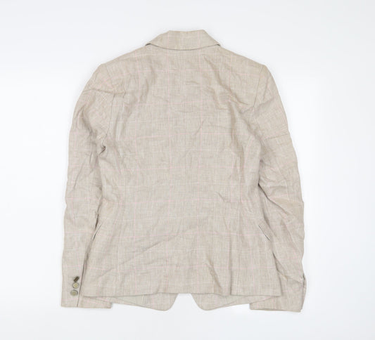 Marks and Spencer Womens Beige Jacket Blazer Size 6 Button