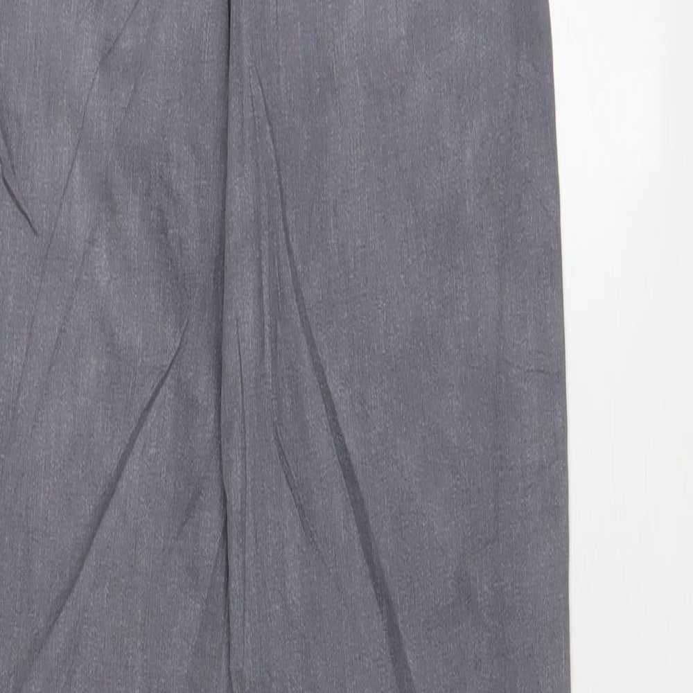 Marks and Spencer Womens Grey Cotton Straight Jeans Size 6 L29 in Regular Zip