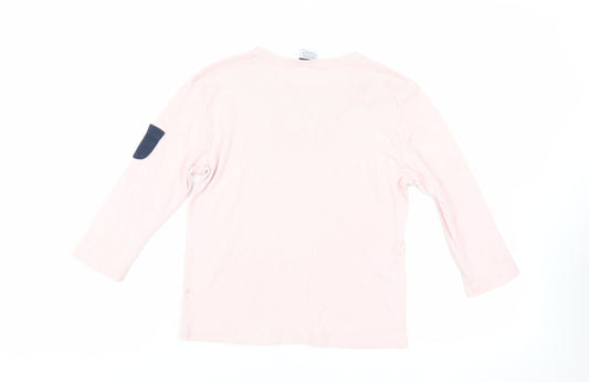 Tommy Jeans Womens Pink Cotton Basic T-Shirt Size M Crew Neck - Logo