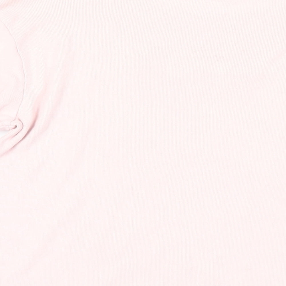 Tommy Jeans Womens Pink Cotton Basic T-Shirt Size M Crew Neck - Logo