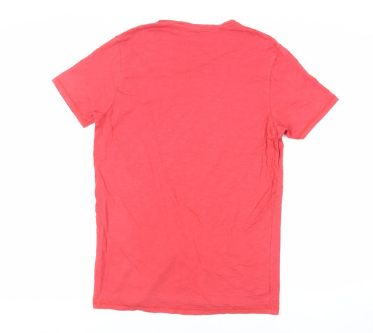 Springfield Mens Red Cotton T-Shirt Size S Crew Neck - California