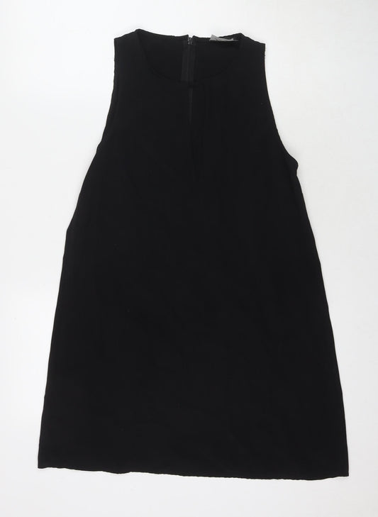 Womens UK Size 10 Reclaimed Vintage Black Polyester Tank