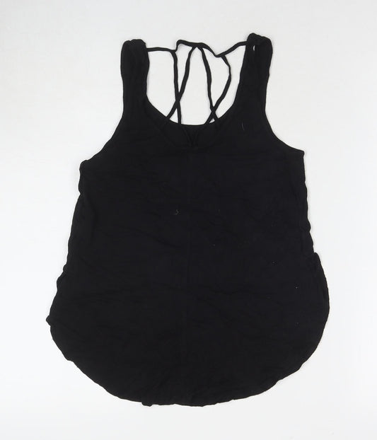 Hollister Womens Black Viscose Basic Tank Size XS Round Neck