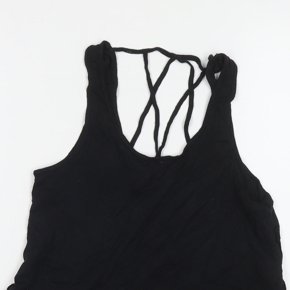 Hollister Womens Black Viscose Basic Tank Size XS Round Neck