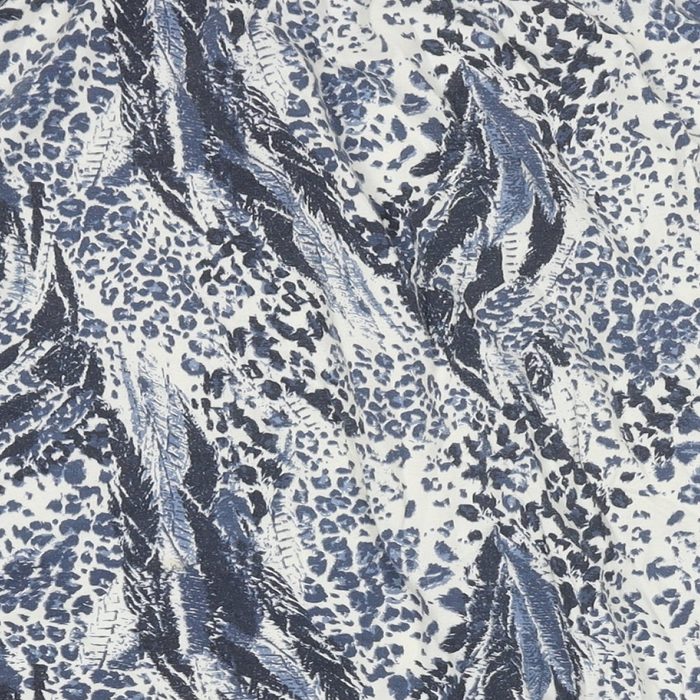 Poppy Womens Blue Geometric Polyester Maxi Skirt Size 26