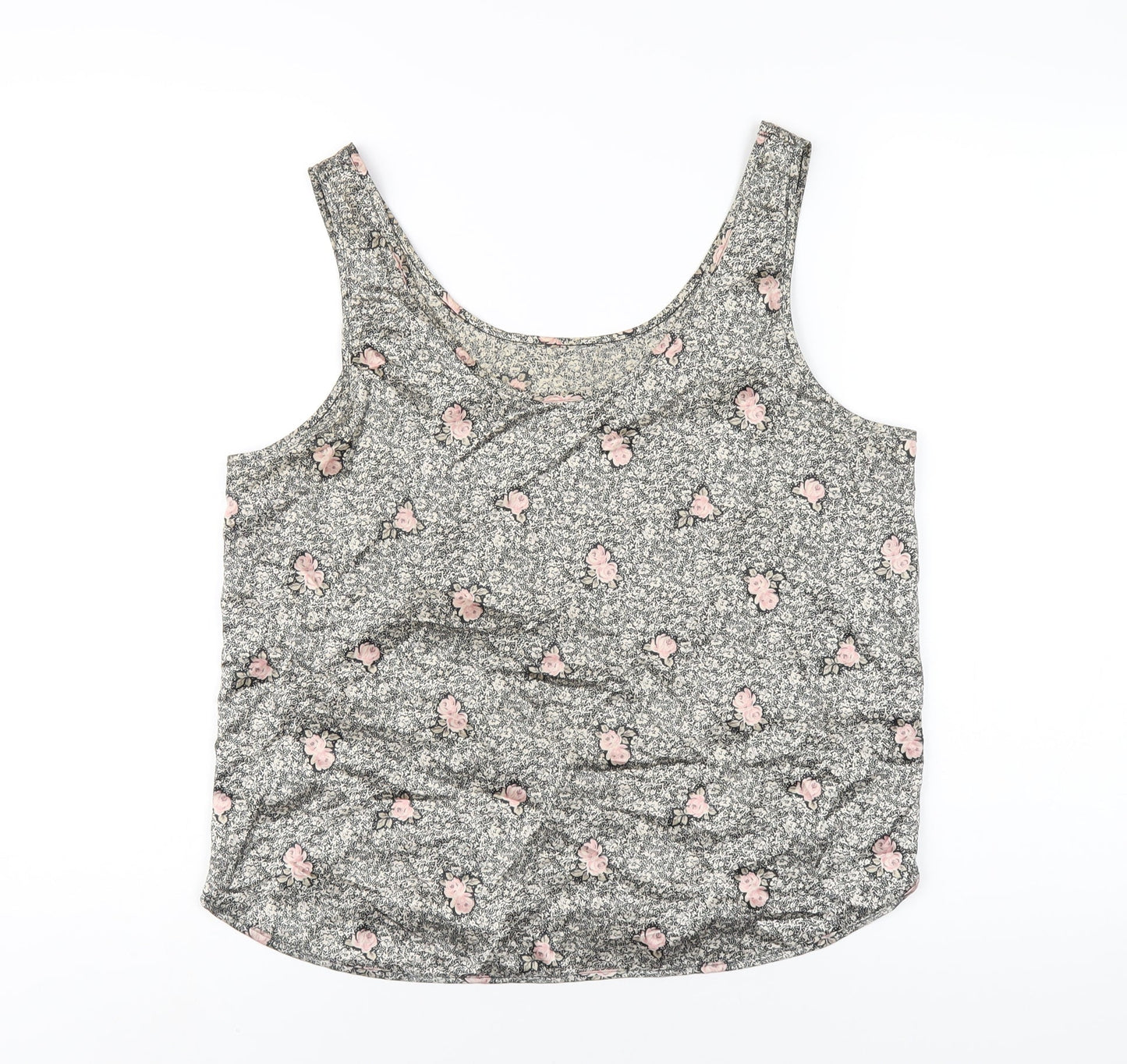 St Michael Womens Multicoloured Geometric Polyester Basic Tank Size 12 Scoop Neck