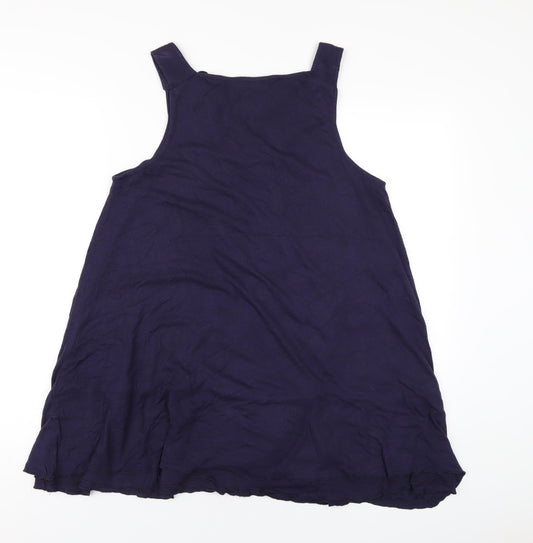 Uttam London Womens Blue Viscose Tank Dress Size M Scoop Neck Pullover