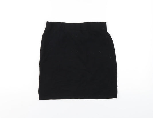 H&M Womens Black Cotton Straight & Pencil Skirt Size S