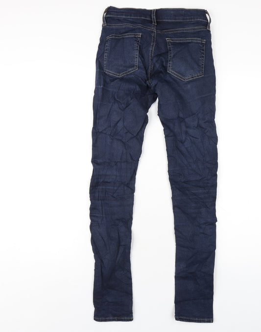 Gap Womens Blue Cotton Skinny Jeans Size S L31 in Regular Zip