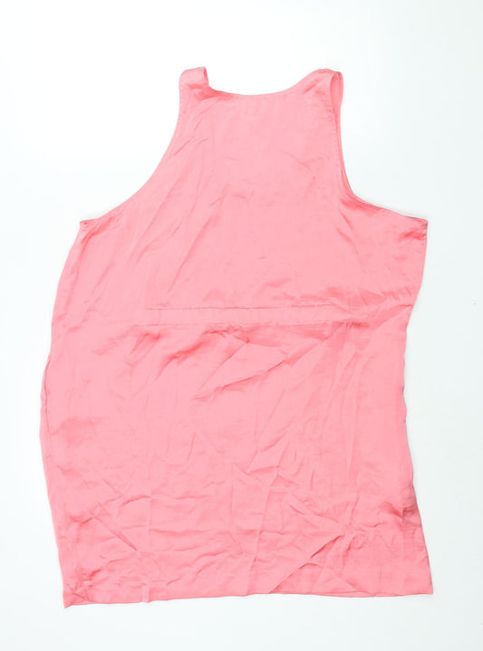 Cheap Monday Womens Pink Polyester Sheath Size S Scoop Neck Pullover