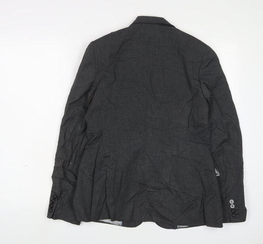 NEXT Womens Grey Jacket Blazer Size 12 Button
