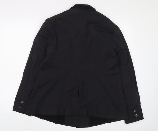 Seraphine Womens Black Jacket Blazer Size 16 Button