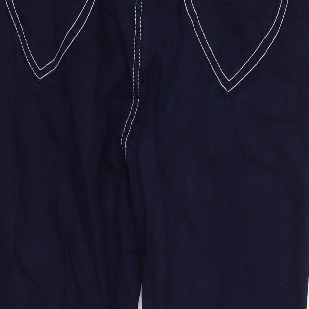 Dont thinkj twice Womens Blue Cotton Blend Flared Jeans Size 16 L28 in Regular Zip