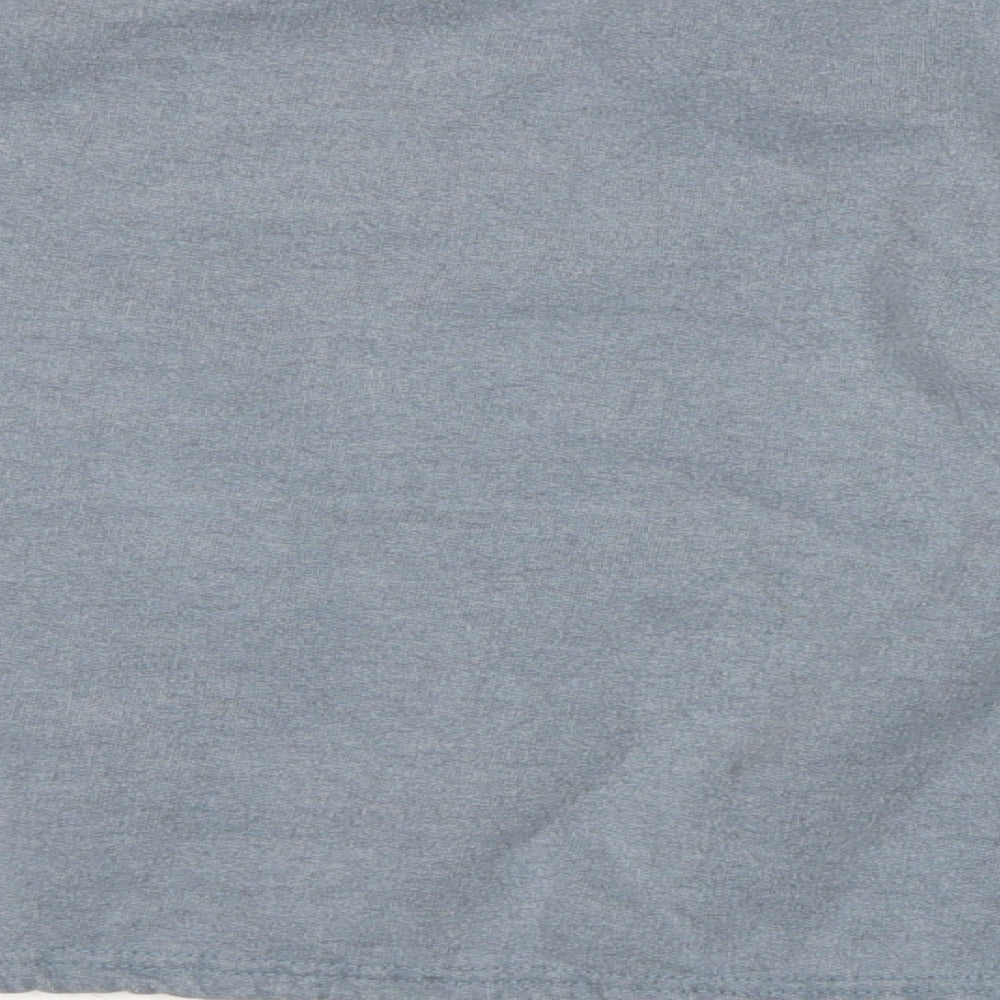 Brand and care label for iets frans women’s grey cotton pullover sweatshirt, size L
