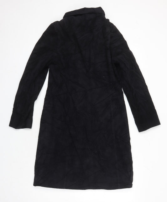 Dorothy Perkins Womens Black Overcoat Coat Size 12